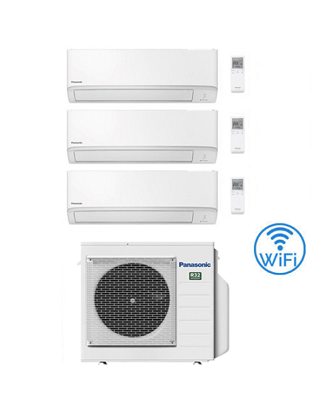 Climatizzatore Condizionatore Panasonic Serie TZ Wifi R32 Trial Split Inverter 12000 + 12000 + 12000 BTU con U.E. CU-3Z68TBE ...