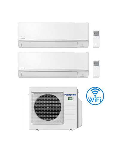 Climatizzatore Condizionatore Panasonic Serie TZ Wifi R32 Dual Split Inverter 7000 + 12000 BTU con U.E. CU-3Z68TBE Classe A++...