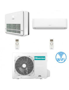Climatizzatore Condizionatore Hisense Console + Hi Comfort R32 Dual Split Wifi Inverter 9000 + 18000 BTU con U.E. 4AMW81U4RJC...