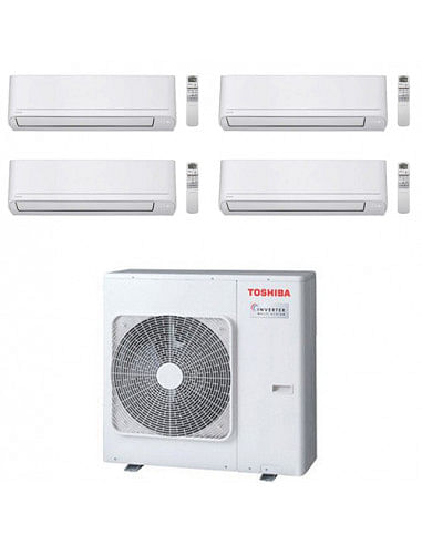 Climatizzatore Condizionatore Toshiba R32 WiFi Opzionale* Quadri Split Inverter 10000 + 10000 + 10000 (New Seiya) + 16000 (Sh...