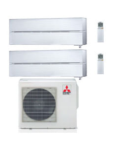 Climatizzatore Condizionatore Mitsubishi Kirigamine Style Wifi R32 Bianco Perla Dual Split Inverter 9000 + 18000 BTU con U.E.... 2