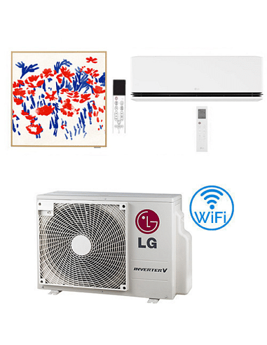 Climatizzatore Condizionatore Artcool Gallery PHOTO + Dualcool Deluxe R32 Dual Split Inverter 9000 + 12000 BTU con U.E. MU3R2...