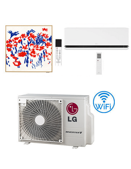Climatizzatore Condizionatore Artcool Gallery PHOTO + Dualcool Deluxe R32 Dual Split Inverter 9000 + 12000 BTU con U.E. MU3R2...