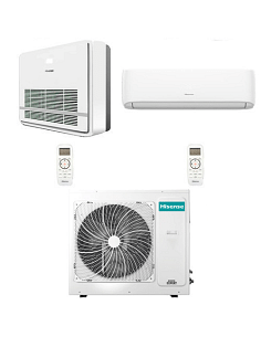 Climatizzatore Condizionatore Hisense Console + Hi Comfort R32 Dual Split Wifi Inverter 18000 + 18000 BTU con U.E. 4AMW81U4RJ... 2