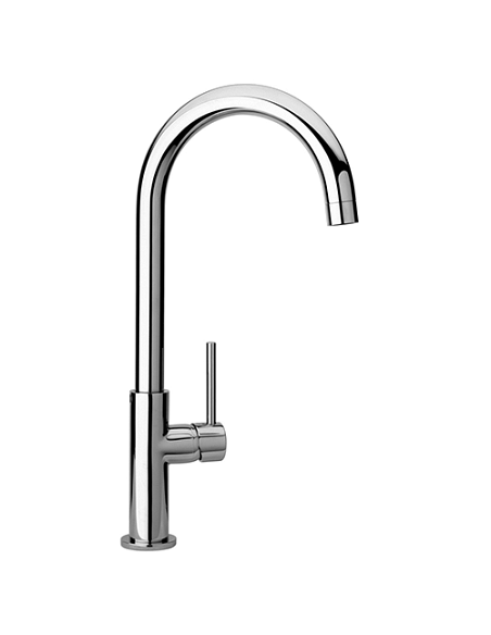 Rubinetto Miscelatore monoforo per lavello cucina Piralla serie Essenza con bocca alta orientabile 0ES00104B16 cromato - Clim...