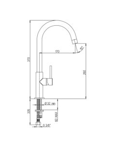 Rubinetto Miscelatore monoforo per lavello cucina Piralla serie Essenza con bocca alta orientabile 0ES00104B16 cromato - Clim... 2