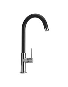 Rubinetto Miscelatore monoforo per lavello cucina Piralla serie Essenza con bocca alta orientabile 0ES00104YOB16 nero opaco e...