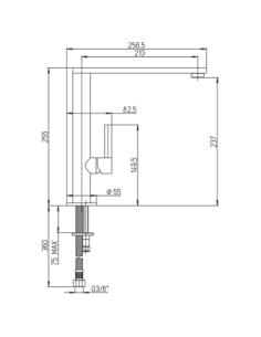 Rubinetto Miscelatore monoforo per lavello cucina Piralla serie Essenza con bocca a fontana orientabile a 90° 0ES00141A16 cro... 2