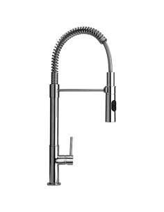 Rubinetto Miscelatore monoforo per lavello cucina Piralla serie Essenza con bocca a molla orientabile doccia due getti 0ES005...