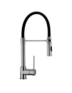 Rubinetto Miscelatore monoforo per lavello cucina Piralla serie Essenza con bocca in silicone orientabile doccia due getti 0E...