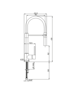 Rubinetto Miscelatore monoforo per lavello cucina Piralla serie Essenza con bocca in silicone orientabile doccia due getti 0E... 2