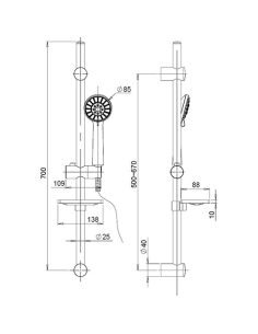 Saliscendi Jacuzzi serie Flare con portasapone e doccia anticalcare 0FA00900JA00 - Climaway 2