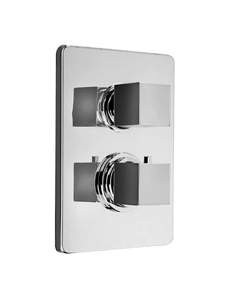 Miscelatore Jacuzzi termostatico incasso per doccia serie Glint con deviatore rotativo a 2 uscite 0IQ00444JA00 cromato - Clim...