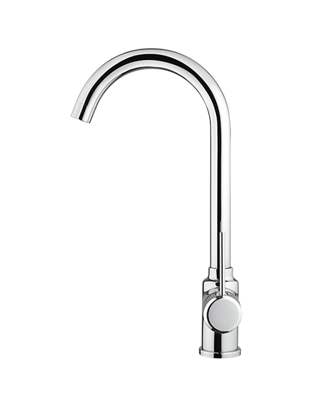 Rubinetto Miscelatore monoforo per lavello cucina Piralla serie Lione con canna alta orientabile 0LI00104A21 cromo - Climaway