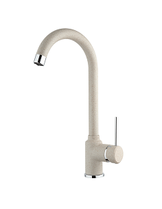 Rubinetto Miscelatore monoforo per lavello cucina Piralla serie Lione con canna alta orientabile 0LI20104A21 granito avena - ...