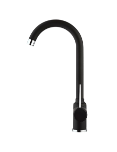 Rubinetto Miscelatore monoforo per lavello cucina Piralla serie Lione con canna alta orientabile 0LIYO104A21 nero opaco - Cli... 2