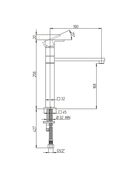 Rubinetto Miscelatore monoforo per lavello cucina Piralla serie Sorgente con bocca a fontana 0SG00101A16 cromato - Climaway
