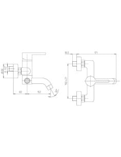 Miscelatore Jacuzzi per vasca esterno serie Sunset con Duplex 0SU00003JA00 cromato - Climaway 2