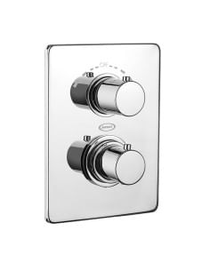 Gruppo incasso doccia Jacuzzi termostatico serie Sunset con rubinetto di arresto e deviatore rotativo 2 uscite 0SU00444JA01 c...