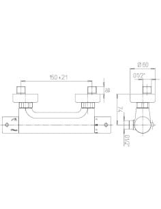 Miscelatore Jacuzzi termostatico esterno per doccia serie Sunset 0SU00448JA00 cromato - Climaway 2