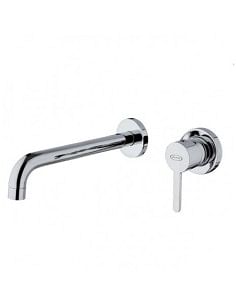 Rubinetto Jacuzzi a incasso per lavabo serie Sunset senza scarico per piletta click clack 0SU00497JA02 cromato - Climaway