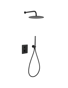 Kit doccia Jacuzzi tondo con doccia incasso con deviatore + soffione + braccio + doccetta e supporto snodato con presa acqua ...