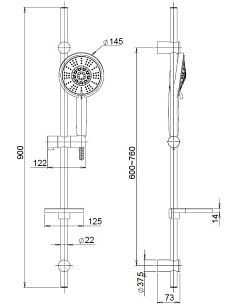 Saliscendi Jacuzzi serie Twilight con portasapone e doccia anticalcare 0TI00900JA00 - Climaway 2