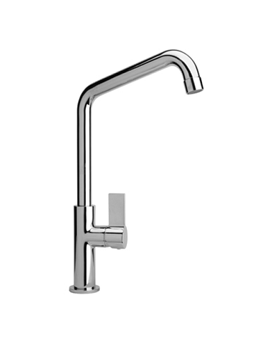 Rubinetto Miscelatore monoforo per lavello cucina Piralla serie Vela con bocca alta orientabile 0VE00107A16 cromato - Climaway