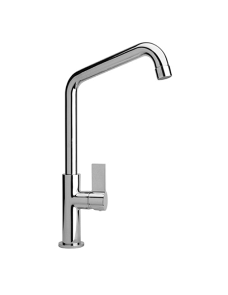 Rubinetto Miscelatore monoforo per lavello cucina Piralla serie Vela con bocca alta orientabile 0VE00107A16 cromato - Climaway