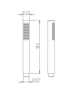 Doccetta Jacuzzi serie Twilight anticalcare tonda in ABS 1 getto art. 1291146JA00 cromato - Climaway 2