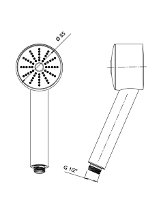 Doccetta Jacuzzi serie Sunset anticalcare tonda in ABS 1 getto art. 1291147JA00 cromato - Climaway 2