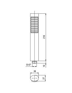 Doccetta Jacuzzi serie Twilight anticalcare tonda ottone 1 getto art. 1291149JA00 cromato - Climaway 2