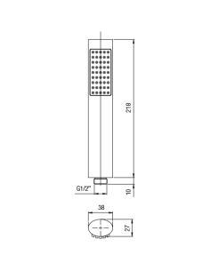 Doccetta Jacuzzi serie Twilight anticalcare tonda ottone 1 getto art. 1291149JAYO nero opaco - Climaway 2