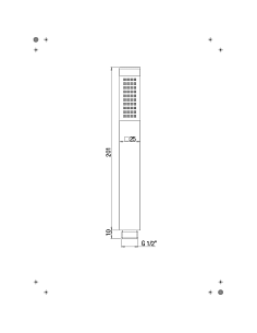 Doccetta Jacuzzi serie Glint anticalcare quadra ottone 1 getto art. 1291150JA00 cromato - Climaway 2