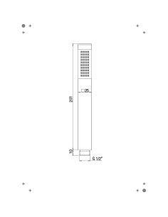 Doccetta Jacuzzi serie Glint anticalcare quadra ottone 1 getto art. 1291150JAYO nero opaco - Climaway 2