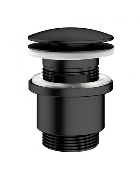 Piletta di scarico Jacuzzi click-clack universale per bidet - lavabo nero opaco 1751011JAYO - Climaway