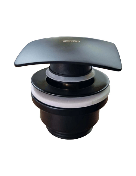 Piletta di scarico Jacuzzi click-clack universale testa quadra per bidet - lavabo nero opaco 1751012JAYO - Climaway