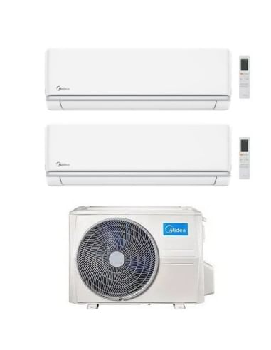 Climatizzatore Condizionatore Midea Elegance R32 Dual Split 9000 + 12000 BTU con U.E. M2OH-14HFN8-Q INVERTER Classe A++/A+ - ...