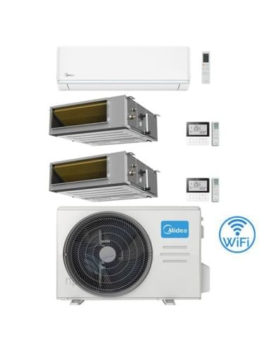 Climatizzatore Condizionatore Midea Evolution + Canalizzato A7 R32 WiFi Trial Split Inverter 9000 + 12000 + 18000 BTU con U.E...