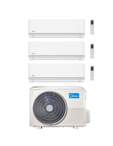 Climatizzatore Condizionatore Midea Elegance R32 WiFi Trial Split 9000 + 9000 + 9000 BTU con U.E. M3OG-21HFN8-Q INVERTER Clas...