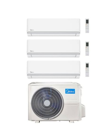 Climatizzatore Condizionatore Midea Elegance R32 WiFi Trial Split 7000 + 7000 + 9000 BTU con U.E. M3OG-21HFN8-Q INVERTER Clas...