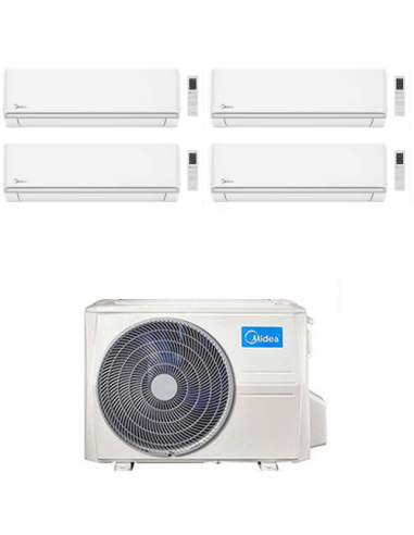 Climatizzatore Condizionatore Midea Elegance R32 Quadri Split 9000 + 9000 + 9000 + 9000 BTU con U.E. M5OE-42HFN8-Q INVERTER C...