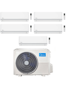Climatizzatore Condizionatore Midea Elegance R32 WiFi Penta Split 9000 + 9000 + 9000 + 9000 + 18000 BTU con U.E. M5OE-42HFN8-... 2