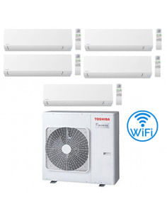 Climatizzatore Condizionatore Toshiba Shorai Edge WiFi R32 Penta Split Inverter 10000 + 10000 + 10000 + 10000 + 16000 (9000 +...