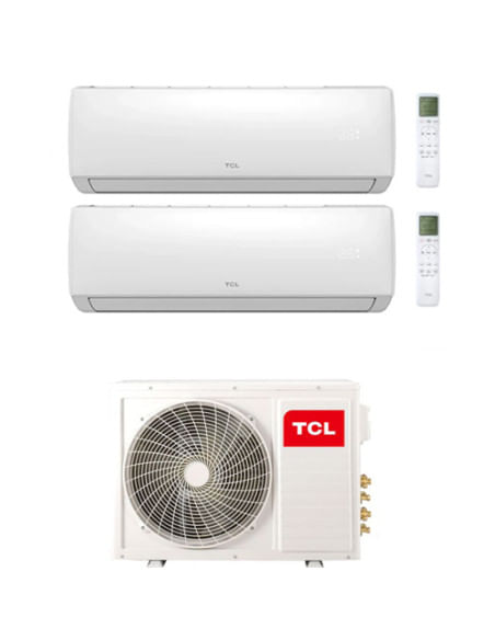 Climatizzatore Condizionatore TCL Elite serie F Wifi R32 Dual Split Inverter 7000 + 7000 BTU con U.E. MT1420 Classe A++/A+ - ...