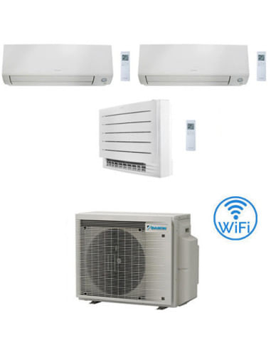 Climatizzatore GARANZIA ITALIA Daikin Perfera All Seasons + Console Pavimento Wifi Trial Split Inverter 7000 + 7000 + 12000 B...