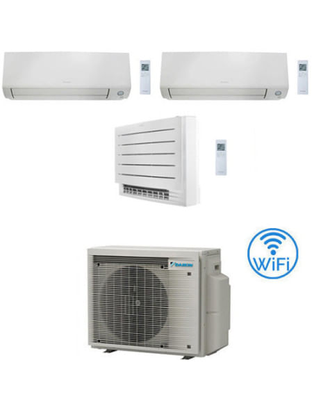 Climatizzatore GARANZIA ITALIA Daikin Perfera All Seasons + Console Pavimento Wifi Trial Split Inverter 7000 + 7000 + 12000 B...