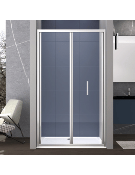 Porta doccia a soffietto Piralla serie Indigo 1907 L 80 x H 195 cm - Climaway