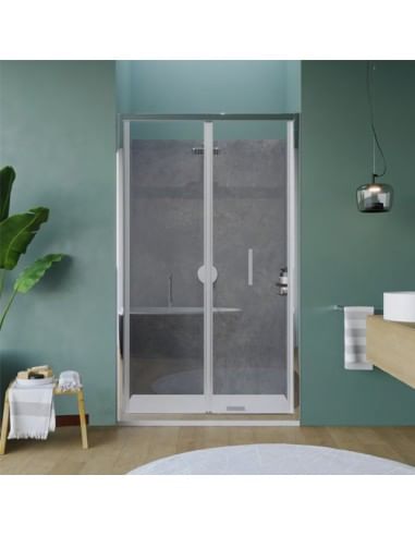 Porta doccia a soffietto Piralla serie Indigo 1907 L 80 x H 195 cm - Climaway
