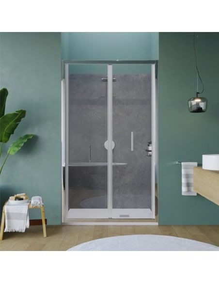 Porta doccia a soffietto Piralla serie Indigo 1907 L 80 x H 195 cm - Climaway